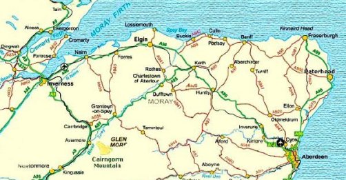 Map NE Scotland